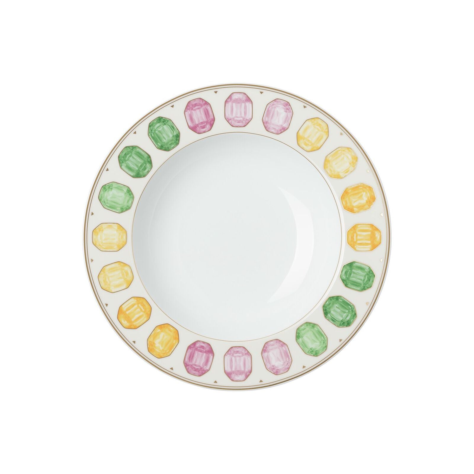 24 cm soup plate from the Swarovski IDYLLIA Marshmallow collection in porcelain. image number null