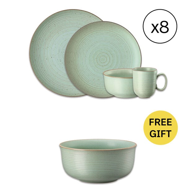 Dinnerware Set for 8 People 32 Pieces with Free Gift image number 0