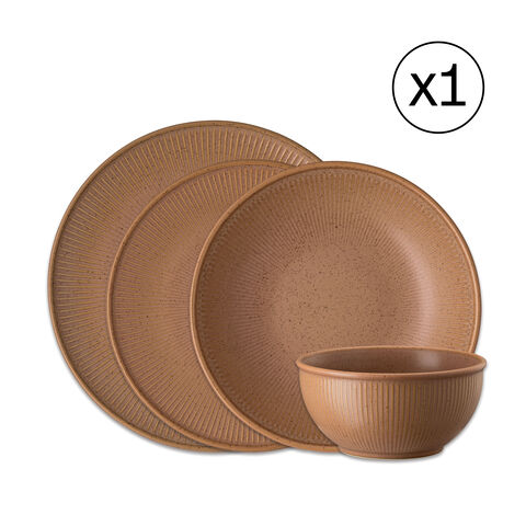 Dinnerware Set for 1 Person 4 Pieces