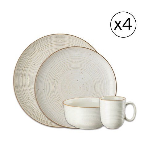 Dinnerware Set for 4 People 16 Pieces