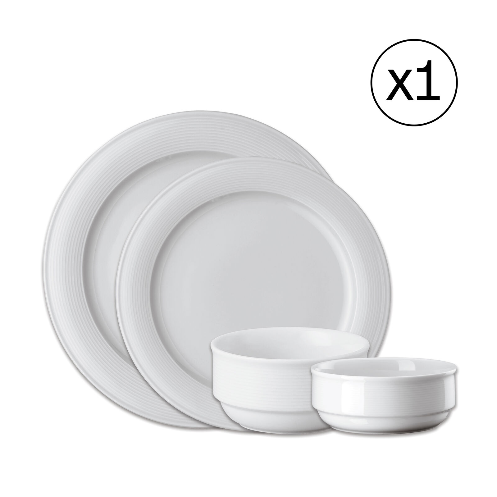 Dinnerware Set for 1 Person 4 Pieces image number null