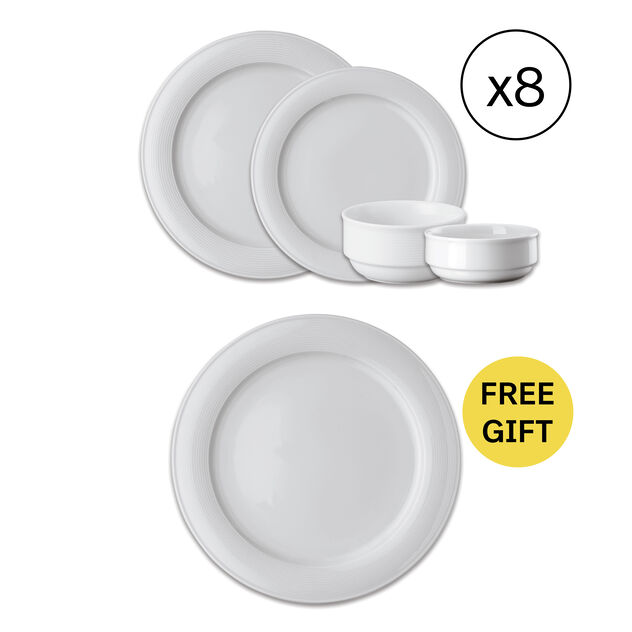 Dinnerware Set for 8 People 32 Pieces with Free Gift image number 0