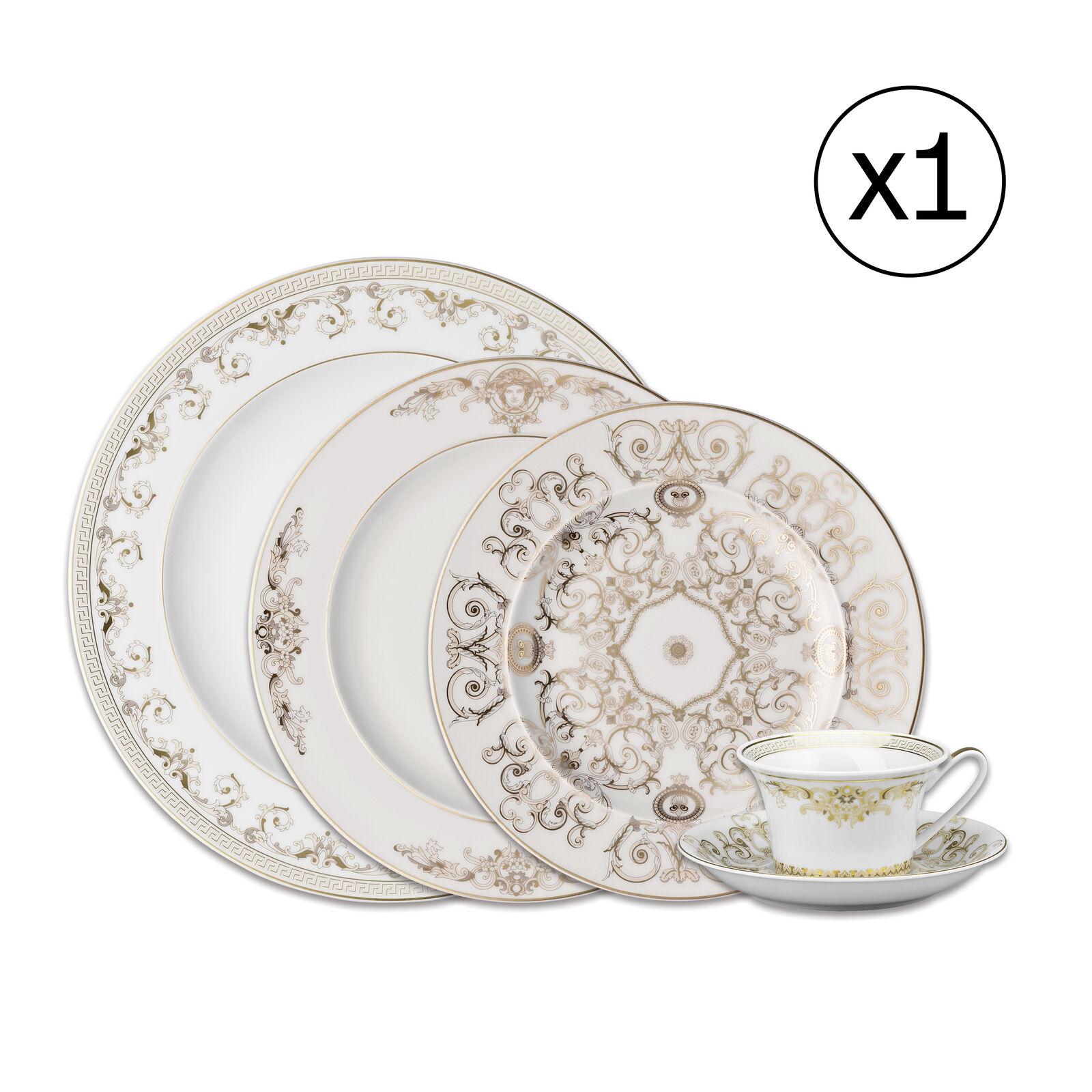 Dinnerware Set for 1 Person 5 Pieces image number null