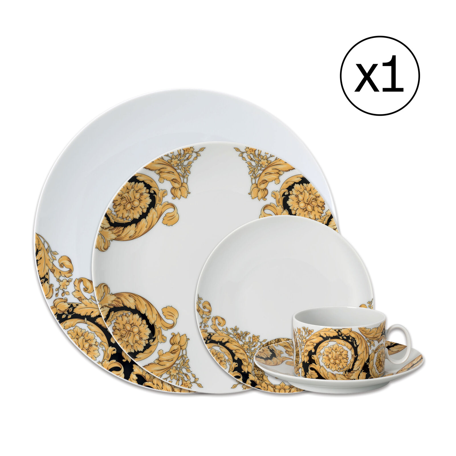 Dinnerware Set for 1 Person 5 Pieces image number null