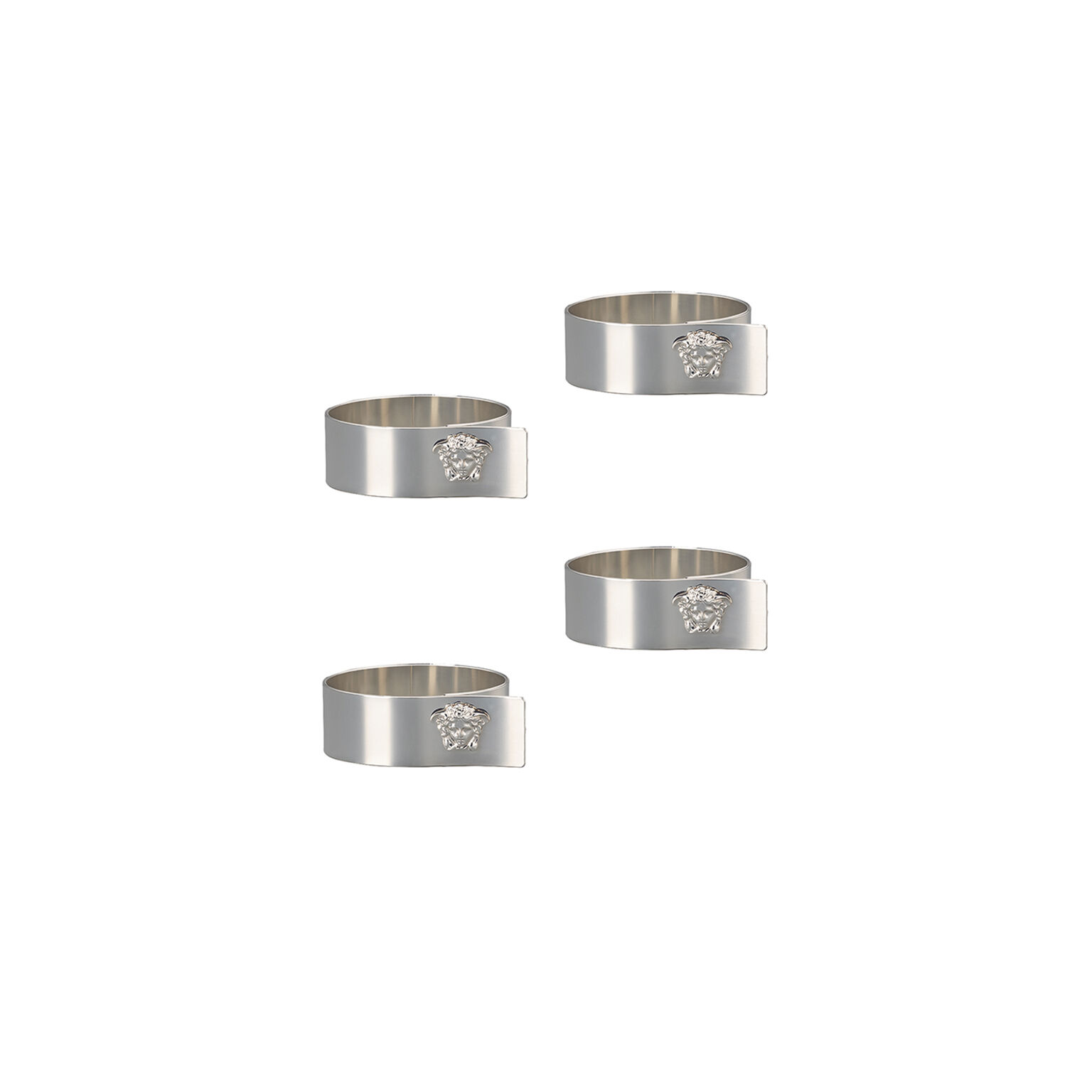 激レア VERSACE ヴェルサーチ ナプキンリング napkin ring Medusa Napkin Ring 4-Set Silver | VERSACE US
