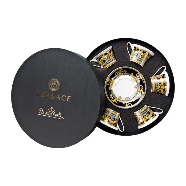Tea Cup & Saucer Set/Six, Round "Hat Box" image number 0
