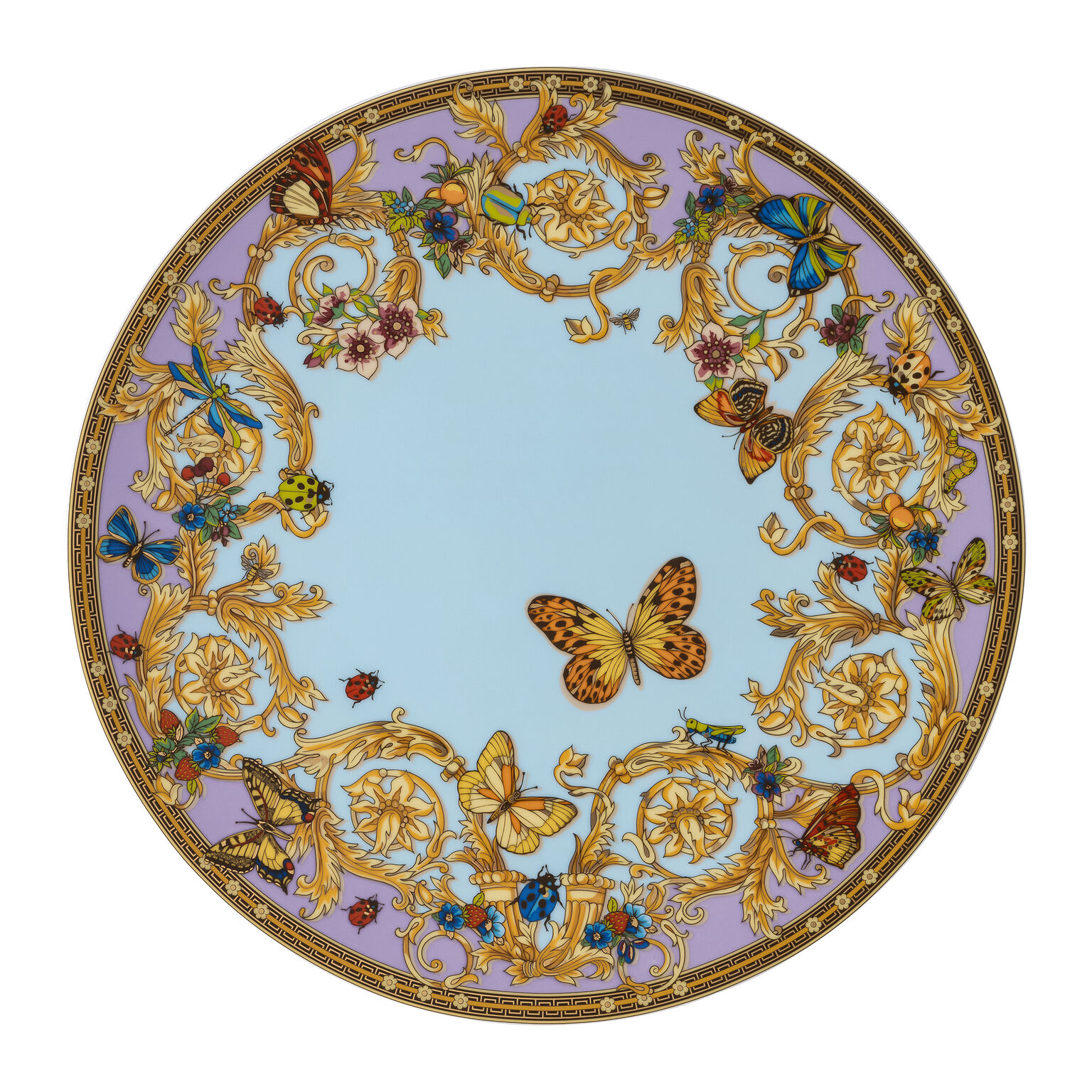 Rosenthal Porcelain, Service plate 33 cm, Butterfly Garden Le