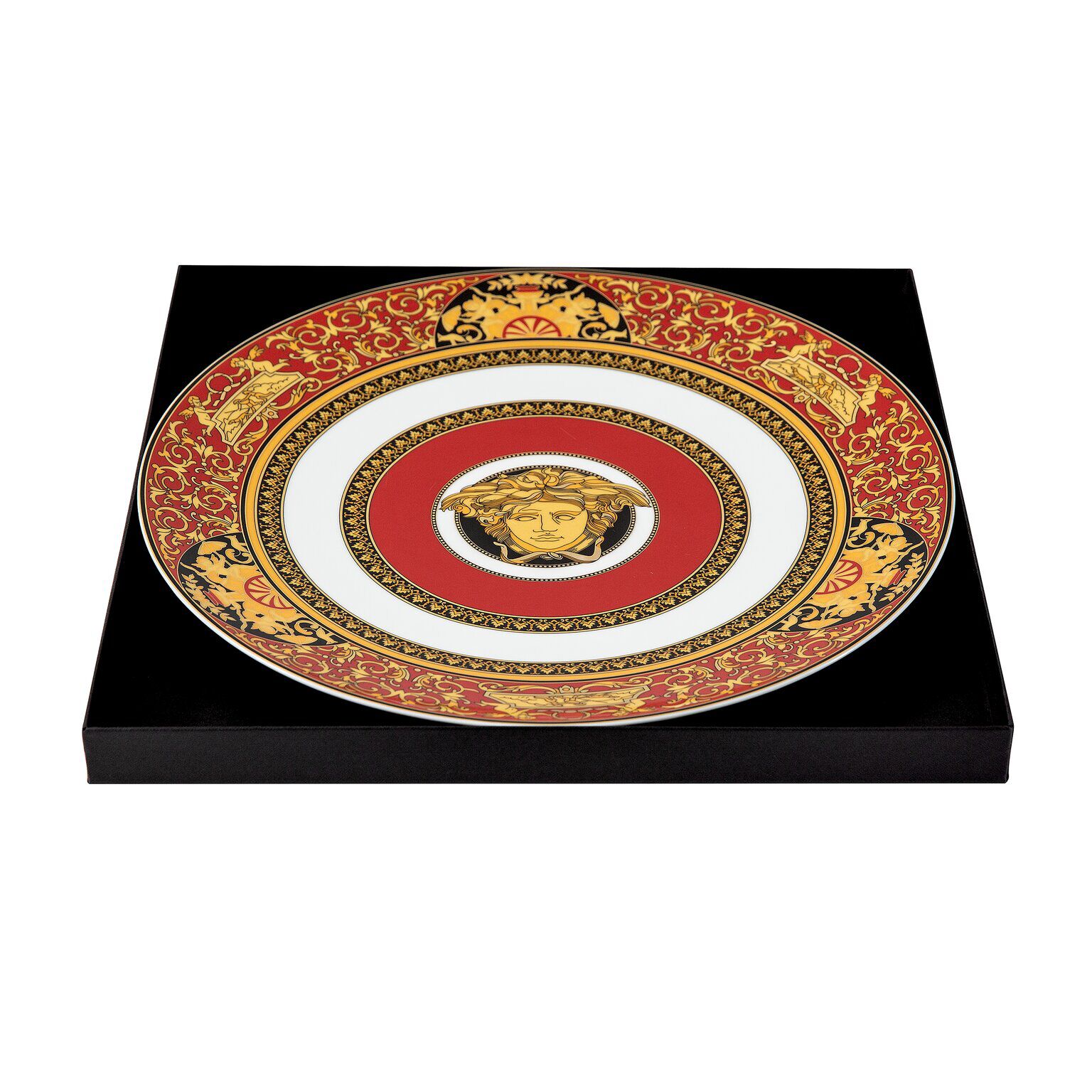 Plate, Service Porcelain, Rosenthal ローゼンタール　メデューサ　飾り皿 Rosenthal VERSACE 13 Red Medusa inch, 食器