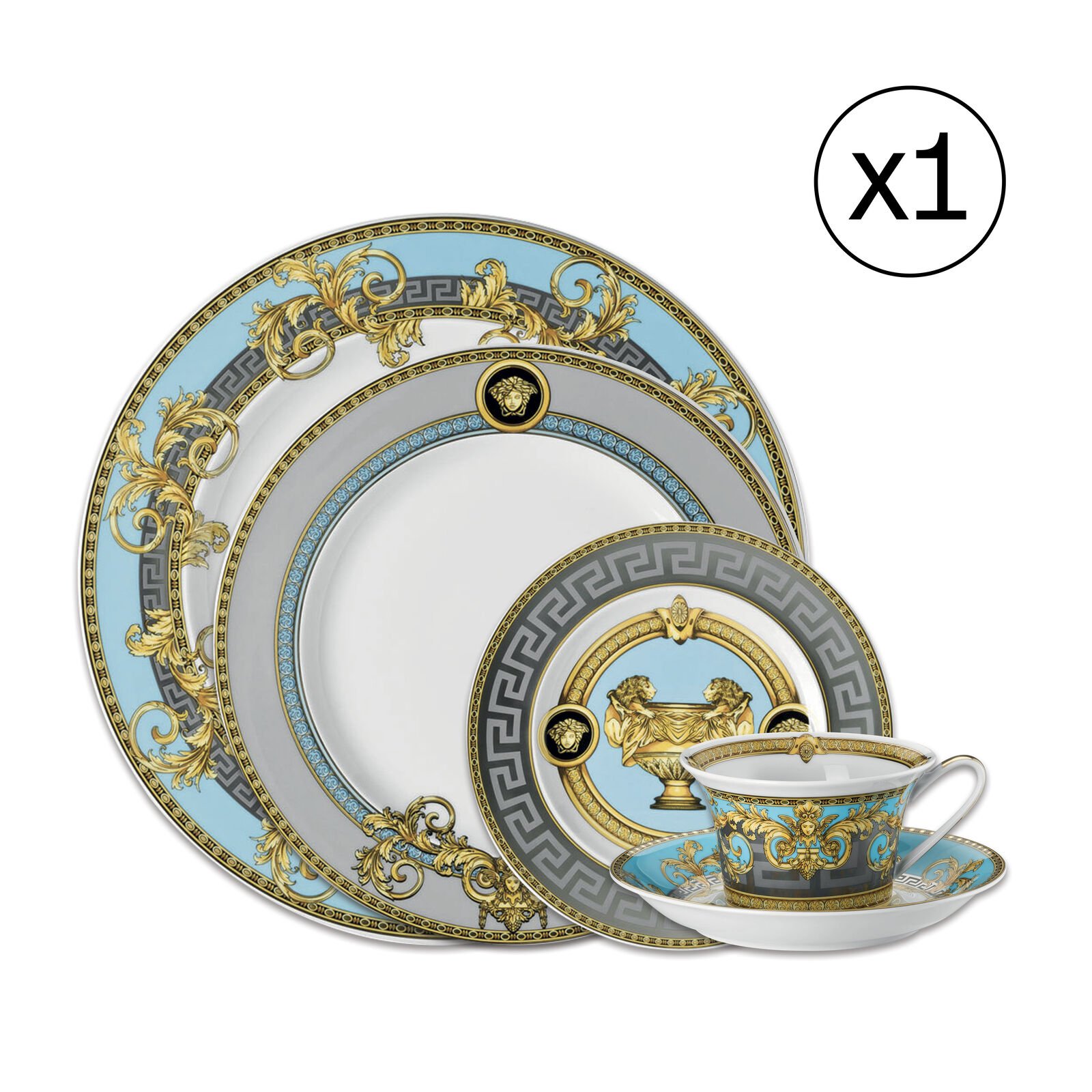 Dinnerware Set for 1 Person 5 Pieces image number null